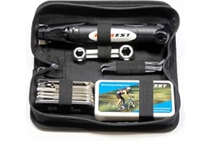 Kitbest Bike Repair Tool Kit, Bike Puncture Tire Patch Repair Tool Kit Contains 16-in-1 Bicycle Multi Tool, Portable Bicycle Cycling Road Mountain Bike Accessories for Men Women