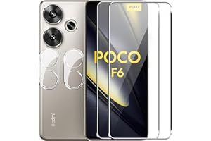 Tieeyivv Folia ochronna do Xiaomi POCO F6 folia pancerna ze szkła pancernego i folia ochronna na aparat fotograficzny, folia ochronna na wyświetlacz, twardość 9H, ochrona przed odciskami palców