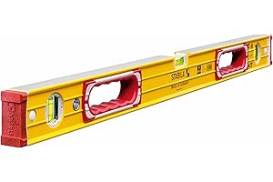 STABILA Niveau à bulle 196-2, 81 cm, alu extra rigide, 1 fiole horizontale & 2 verticales 2 poignées, embouts amortis, antidérapants, Made in Germany