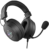 Amazon Basics Wired Over Ear Gaming Headphones mic for PC, Laptop | Static RGB | (Black)