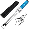 COTOUXKER Adjustable Torque Wrench, 5 to 30 Nm 30mm Open End Torque Wrench with Click and Changeable Head for Hvac Mini Split and Refrigeration System