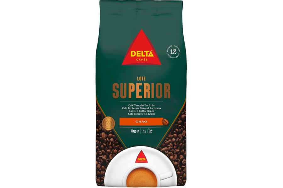 Delta Cafés Lote Superior - Café en Grano - Cuerpo y Sabor Duradero - Sutil Acidez y Aroma Energético - 1 Kg