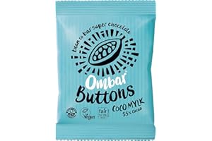 Vegan Chocolate - Ombar Coco Mylk Buttons (25g x 15 Bags) Organic Fair Trade, Dairy and Gluten Free Chocolate