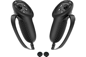 Seracle Housse de protection en silicone pour manette Meta Quest 3 - Accessoire de manche - Avec sangle de poignet réglable
