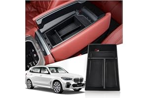 Ruiya Compatible con BMW X5 G05 X6 G06 X7 G07 2019-2024 2025 Consola Central Caja de almacenamiento, Caja Reposabrazos Consola Central Organizador Central Reposabrazos Bandeja X5 G05 Accesorios
