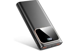 COUCUR 2026 New Power Bank Ricarica Rapida 22.5W(12V/4.5A), 10000mAh Powerbank per iPhone 17/16/15/14/13/12/11 Samsung Xiaomi Android etc, Leggero Caricatore Portatile con USB-C Ingressi e Uscite