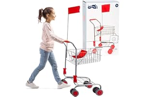 Small Foot Silverfärgad Kundvagn I Metall, Tillbehör Till Leksaker Och Diversehandel, Från 3 År, 4046