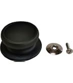 SPARES2GO Großer Griff-Deckelknopf Schwarz – Hitzebeständig, Kompatibel Mit Le Creuset Töpfen (ab 22 Cm), Mit Befestigungsschraube