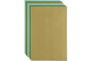 Etarnfly 6 Pack Classic Base Plates, 25.5 x 38 cm Building Board Baseplates 100% Compatible with All Major Brands, Green/Sand/Grey