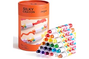 Jar Melo Washable Crayons for Kids, 24 Colors Non Toxic Crayon, Easy to Hold Silky Large Crayons, Safe for Babies and Children, Gift for Boys and Girls