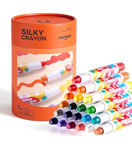 Jar Melo Jumbo Crayons for Toddlers, 36 Colors Twistable Crayons
