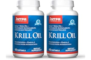 Jarrow Formulas Krill Oil - 60 Softgels - Phospholipid Omega-3 Complex with Astaxanthin - May Support Lipid Management, Brain Function & Metabolism - 30 Servings