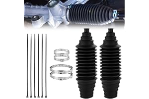 TINOALY Inner Tie Rod Boot Kit, 8.66x2.36x2.36in Silicone Steering Rack Boot Tool Dust-Proof Car Rack and Pinion Boot Waterproof Inner Tie Rod Bellow Boot Car Accessories(Black)