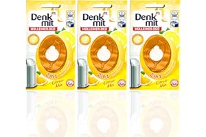 Mülleimer Deo Lot de 3 - Neutralise les odeurs - Parfum citron frais - Sans danger pour les enfants - Pour une fraîcheur longue durée - Facile à utiliser.