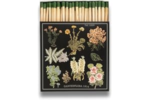 Curator Home Luxury Gift Long Safety Matches I Stylish Square Matchbox (Floral)