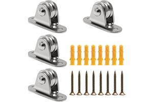 KQDRAVINE Puleggia con 2 cuscinetti a sfera tipo U puleggia per corde