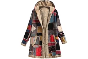 Shoplifemore Winter Coat for Women,Womens Warm Long Coat Fur Collar Hooded Jacket Slim Parka Outwear Fleece Lined Trench Coat