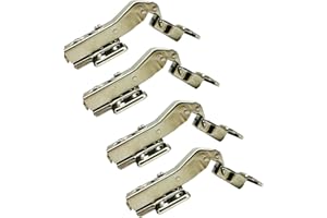 LIKERAINY Braccio Angolare de 45 Grado Cerniera 35mm con Clip Ammortizzatore per Porta Chiusura Soft Cerniere di Mobile da Cucina Gabinetto Armadio Porte 4 Pezzi