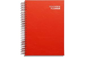 A4 Primary Teacher Planner 2024-2025 by Pirongs - 4 Lesson Day - Red