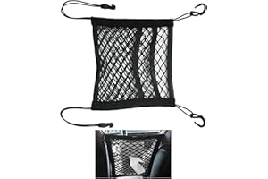 OWNKIM 3-Lagige Auto-Netztasche für Rücksitz, Kinder & Haustiere, Gepäckhalterung und mehr, Hochwertiges Elastisches Nylon, Einfache Installation Netztasche zur Aufbewahrung des Fahrers