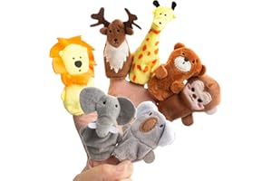 CREEPYPARTY 7 Stücke Niedliche Tierchen Fingerpuppen Wildes Tier Weich Kleinen Puppen Spielzeug Geschenk für Kinder