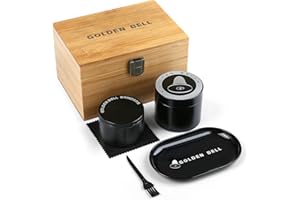 LIHAO Scatola Grinder Metallo 4 Parti Professionale con Vassoio Barattolo di Stoccaggio Regalo Uomini Natale San Valentino Compleanno