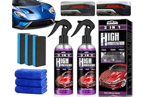 ELF-GRETTER 200ML High Protection 3 en 1 Voiture Spray, Traitement Ceramique Voiture Polish Spray, Auto Crystal Coating Spray pour Nettoyant Voiture