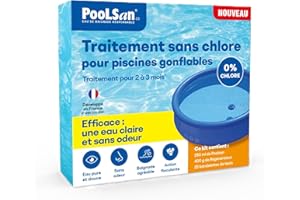 BSI - PooLSan - Solution sans Chlore - pour Une Désinfection des Petites Piscines Gonflables - Jusqu'à 2 A 3 Mois - Elaboré en Europe
