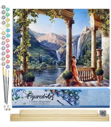 Peinture Par Numéros Figured'Art Belle Asiatique 40x50cm - Kit Complet Toile Roulée