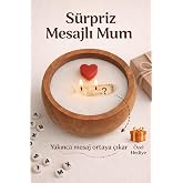 Gizli Mesajlı Mum Seni Seviyorum El Yapımı Soya Mum Ahşap Kasede, &Ccedil;ift Fitilli, Sevgiliye Hediye Se&ccedil;eneği