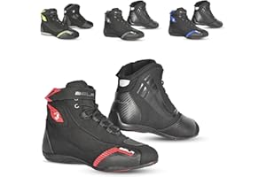 MAXIMO-MOTO Motorbike Boots, Motorcycle Boots Racing and Touring Short Ankle Shoes, Motorcycle Shoes, Motorbike Shoes