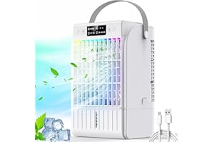 Klimaanlage Mobil, KITMOUS Air Conditioner mit Natürlicher Kühltechnologie, Eine Klimaanlage, die an den Heim- Fahrzeug- und Außenbereich Angepasst Werden Kann, Mini Klimaanlage 12 Stunden Kühlung