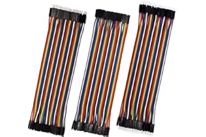SHUXIA 120pcs Multicolored Dupont Wire,Dupont Breadboard Ribbon Cables,40pin Male to Male,Jumper Wires,40pin Female to Female,40pin Male to Male Breadboard Jumper Ribbon Cables Kit,Compatible for Arduino