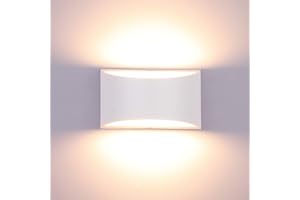 Glighone Indoor Wall Lights Dimmable Wall Lights for Living Room, 10W Warm White Modern Wall Lamp Up Down Led Wall Sconce, Hardwired Wall Lighting for Bedroom Bedside Hallway (Cob Lamp Beads Include)