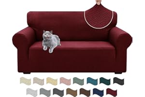 Ystyle Copridivano 2 Posti Con Braccioli, Super Elasticizzato Copri Divano, Copridivano Antigraffio Gatto, Copridivani Antiscivolo Antimacchia, Universale Sofa Cover Moderno, Bordeaux