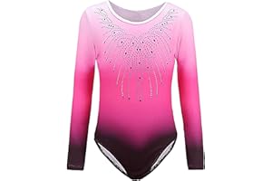 AXKAL Justaucorps Gymnastique Fille Manches Longues Courtes Enfant Leotard Pour Ballet Danse Classique Gym 3-14 ans