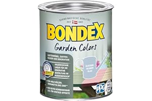 Bondex Garden Colors Glockenblumen Blau 0,75 L für 9 m² | Halbdeckende Farbe | Vintage-Flair | Dekorative Holzfarbe | seidenmatt | Holzlasur