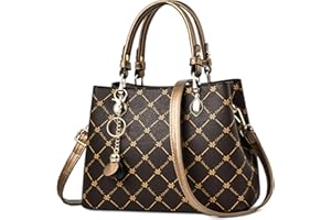 FORRICA Borsa a Mano Donna Borsa a Tracolla Squisito Ciondolo Borsetta Elegante Foglia di Acero Borse a Spalla Pelle PU Manico Bronzato C