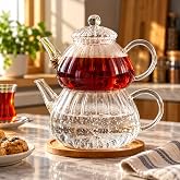 Deinhaus Cam &Ccedil;aydanlık Seti, Borosilikat Cam, Isıya Dayanıklı, Şeffaf, Modern Tasarım, Bitki &Ccedil;ayı Demleme