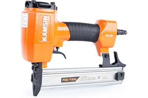 KAMSIN F30A 18 Gauge Pneumatic Brad Nailer - 3/8-inch to 1-3/16-inch (10-30mm) Brad Nails, Air Power Brad Nail Gun, Finish Nailer for Woodworking Projects, Carpentry, Upholstering
