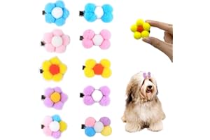 DHER 10 Pieces Clips de Pelo para Mascotas Clips para Mascotas pequeñas Clips de Pelo para Perros Pet Hair Clips Pequeños Clips para Pelo de Animales Super Lindo Tocado para Perro (C)