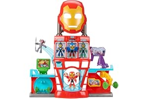 Marvel Iron Man and His Awesome Friends, Set de Juego Iron-Cuartel General electrónico para niños y niñas