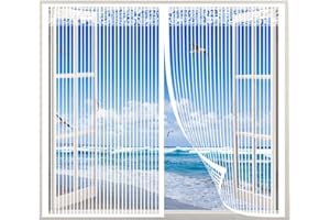 AXFZZRS Mosquitera Ventana Magnetica,Mosquitera Magnética,Cortina de Malla Con Imanes,Se Cierra Automáticamente,Mantiene El Aire Fresco,No Requiere Perforación,S Fácil De Instalar,Para Puertas Y Ventanas