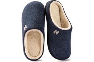 RockDove Pantoufles en mousse à mémoire de forme avec doublure sherpa pour Hommes