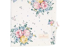 Greengate COTNAPWLLRA0108 Laura Stoffserviette mit Spitze White 40 x 40 cm (1 Stück)