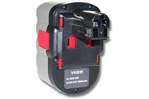 vhbw 1x batería Compatible con Bosch PSB 24VE-2, Saw 24V, GSR 24VE-2, GST 24V Herramienta (3000 mAh, NiMH, 24 V)