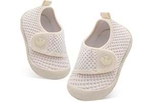 JIASUQI Baby Shoes Breathable Baby First Walking Shoes Wide Infant Sneakers Lightweight Barefoot Toddler Shoes