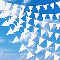 Guirlande Drapeaux Triangulaires DOJoykey - 20 M, 52 Drapeaux Dorés - Imperméable Réutilisable - Pour Fête, Mariage, Anniversaire