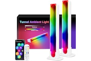 SNADER Smart LED Lightbar, 3D Spiegel TV Ambient Lampe Funktioniert RGB Ambient Smart Sync mit Musik und APP Control Steuerung für Gaming, Deko, PC, TV, Raumdekoration