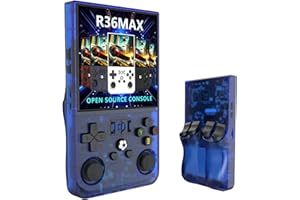 Aidodmom R36MAX Console de Jeu Portable,Cartes TF 22 000+ Jeux rétro Consoles de Jeu avec écran IPS de 4.0", Système Linux Open Source,
